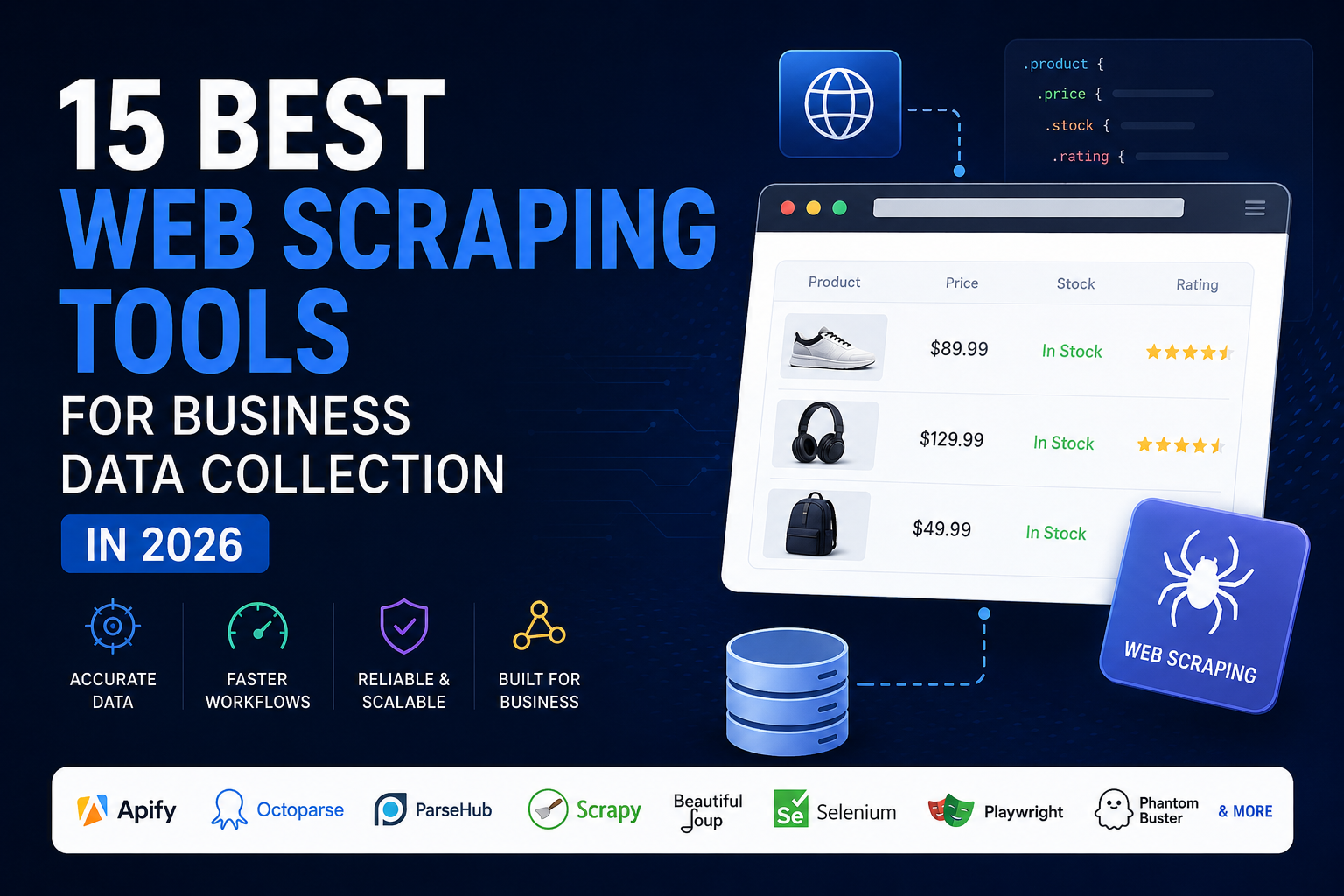 Web Scraping Tools, Web Scraping, AI Web Scraping, Python Web Scraping, Web Scraping API, Data Extraction, No-Code Web Scraping, Scrapy, Playwright, Browser Automation